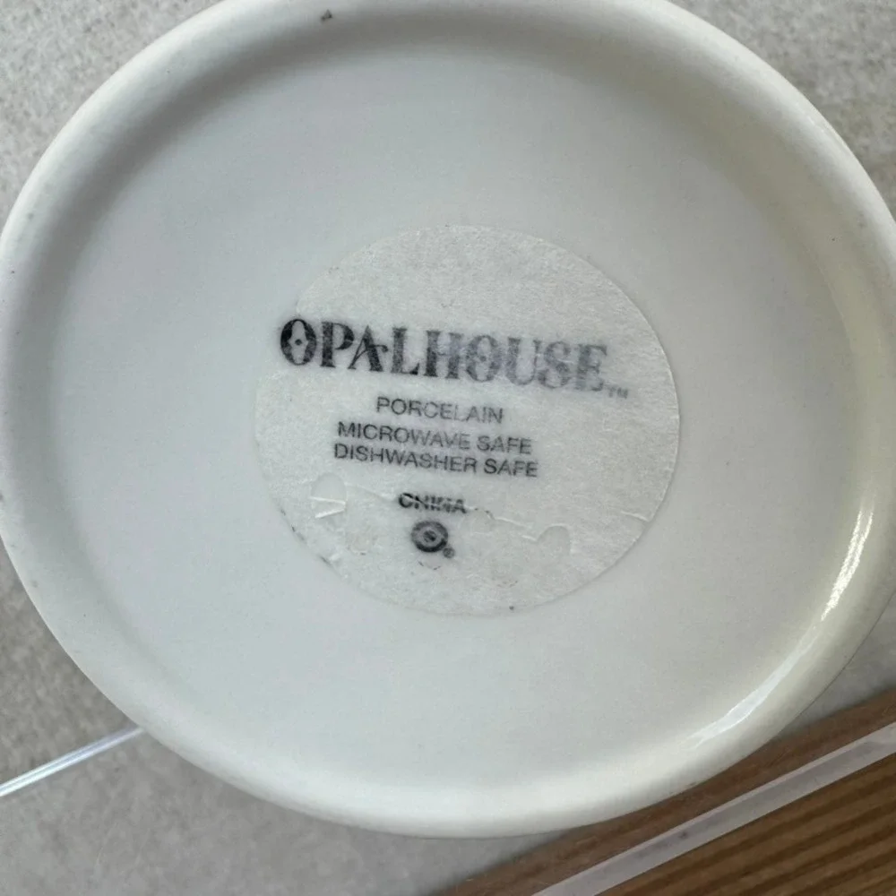 Opalhouse Floral Monogram K Porcelain Coffee Mug Gold Handle White 3.75in - Picture 5 of 7